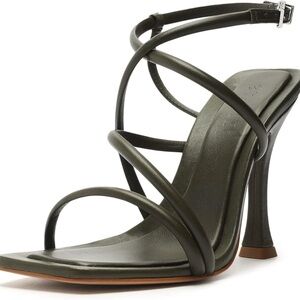 SCHUTZ Lovi Strappy Hells in Green size 7.5 brand new